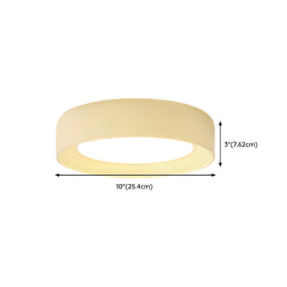 LED yellow ceiling light round – creamy kids room installed