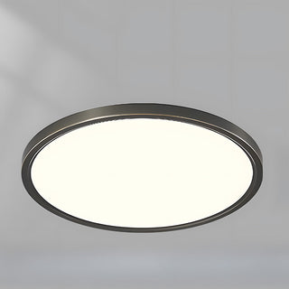 Copper LED Ceiling Lamp - Minimalist Circular Ceiling Light With Soft Warm Illumination