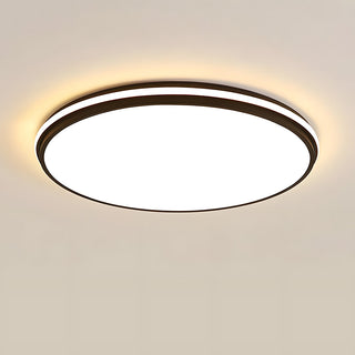 Minimalist white ceiling fixture LED circular – metal