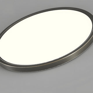 Circular copper LED ceiling lamp – minimalist warm glow