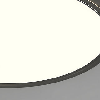 Copper LED Ceiling Lamp - Minimalist Circular Ceiling Light With Soft Warm Illumination