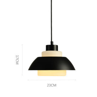 Minimalist aluminium pendant top view — dining room ceiling lamp