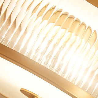 Vintage glass drum ceiling fixture brass – luxury glow