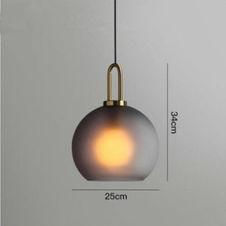 Modern Glass Pendant Light – Adjustable Hanging Single Bulb Fixture for Living Room Lighting