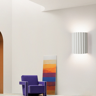 Modern indoor resin half circle curl wall sconce — lamp