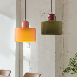 Suspension Bauhaus – Luminaire Moderne en Verre pour Îlot de Cuisine avec Culot E27