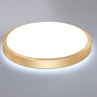 Gold Flush Mount Light - Vintage Round Ceiling Fixture With Warm Gold Finish