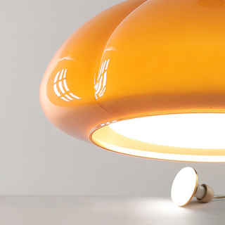 Vintage Pendant Light – Glass Pumpkin Lamp with Adjustable Hanging Light, E27 Socket