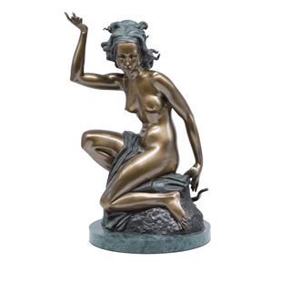 bronze lion limited edition figurative art sculpture stone base front view