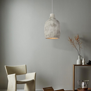 Suspension artistique – Lampe de style poterie postmoderne avec finitions gris-brun