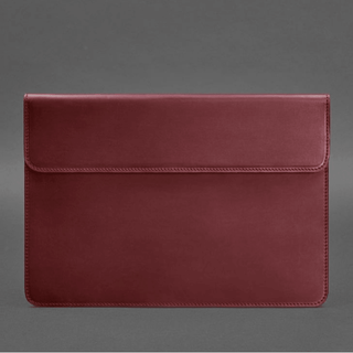 leather laptop sleeve 13 inch handmade crust leather protective cover angle view