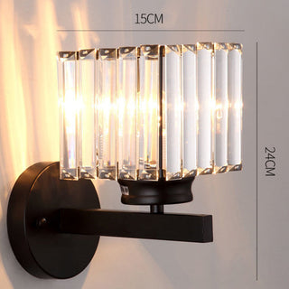 Applique Murale Luxe Moderne – Applique Murale Géométrique en Métal avec Éclairage d'Appoint en Cristal