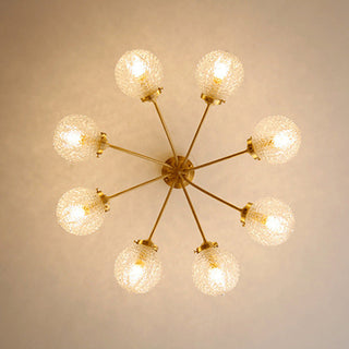 Mid century chandelier large circle metal pendant ceiling