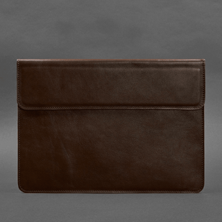 leather laptop sleeve 13 inch handmade crust leather protective cover side view