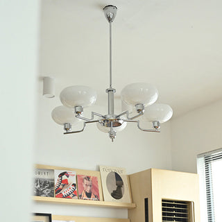 Medieval glass chandelier — designer iron warm ambient ceiling light