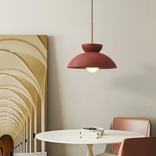 Minimalist resin pendant lamp — Scandinavian dining room