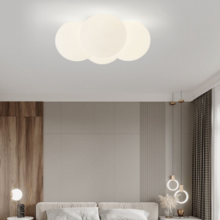 Plafonnier Moderne – Lampe Bulle Nuage Blanc avec Ampoules LED Trois Couleurs