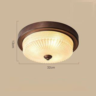 Round iron glass ceiling lamp vintage – retro bedroom