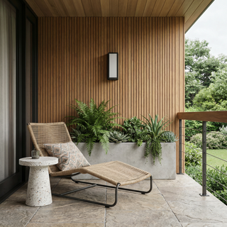 Aplique de pared fijo – Lámpara de pared exterior moderna rectangular con iluminación LED cálida