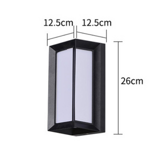 Outdoor Wall Light – Black Metal & White Glass Lamp | Energy Saving LED