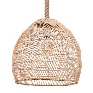 Suspension en corde de chanvre – Lampe à suspension artisanale en rotin | Éclairage style bohème