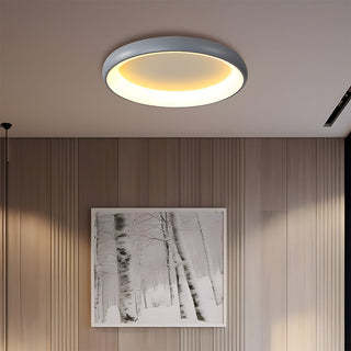 Modern round LED ceiling fixture – flush mount bedroom glow