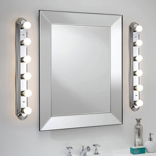 Nordic metal bathroom vanity wall sconce — silver E27 fixture