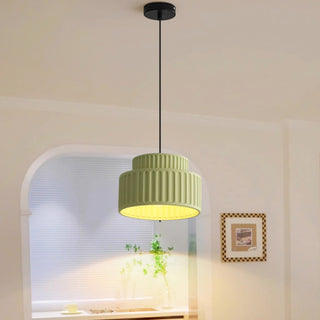 Resin pendant lamp with adjustable hanging cord for dining
