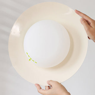 Plafonnier crème - Suspension ronde blanche avec LED à faible consommation d'énergie