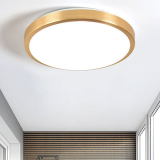 Gold flush mount ceiling light vintage – round warm finish
