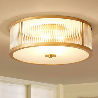 Brass vintage ceiling fixture round – warm finish