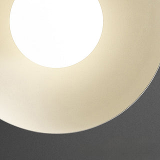 Modern minimalist white metal ceiling light, round flush mount
