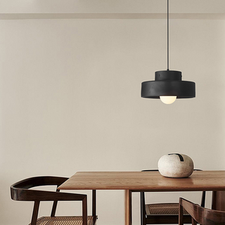 Geometric cylinder pendant light for Scandinavian kitchen