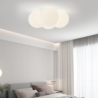 Modern three color LED ceiling lamp, white cloud bubble