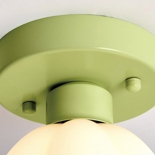 Plafonnier Citrouille - Mini Luminaire Moderne en Verre et Métal pour Couloir et Chambre