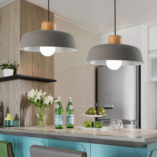 Aluminium pendant lamp with Nordic stained design