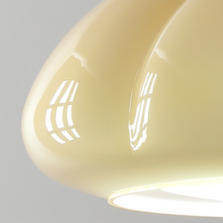 Vintage pumpkin pendant in interior — glass E27 ceiling lamp