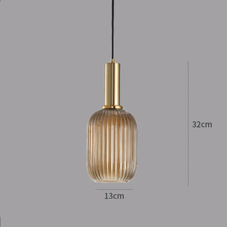 Colorful Suspension Light – Glass Pendant Lamp with Adjustable Height & Gold Base Canopy