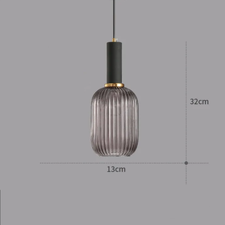 Colorful Suspension Light – Glass Pendant Lamp with Adjustable Height & Gold Base Canopy