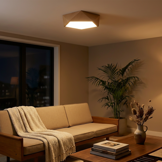 Modern Ceiling Light - Wood Effect LED Lamp | Energy Efficient Lighting Fixture