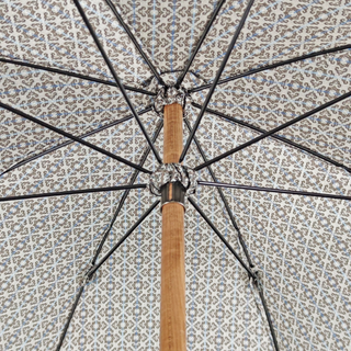 Italian jacquard limited edition manual steel ribs men's umbrella full view