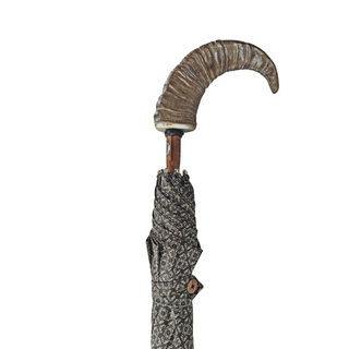 Italian jacquard limited edition manual steel ribs men's umbrella canopy detail