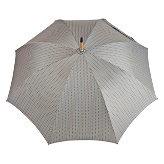 Men's wooden chestnut handle handmade Italian rain umbrella open canopy