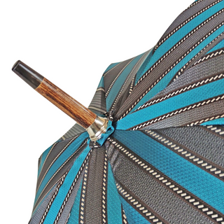 Men's luxury ostrich leather handle handmade Italian classic umbrella full