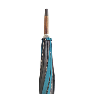Men's luxury ostrich leather handle handmade Italian classic umbrella back