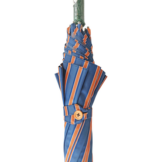Luxury crocodile green leather handle handmade Italian men's umbrella top view