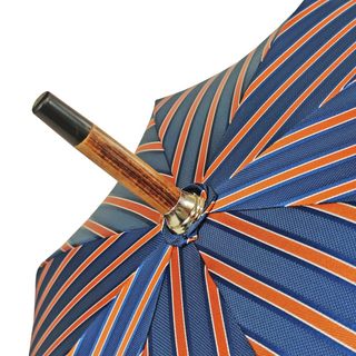 Luxury crocodile green leather handle handmade Italian men's umbrella back