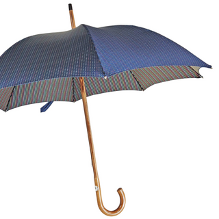 Handmade multicolor Malacca handle classic men's Italian umbrella side view