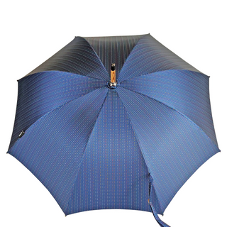 Handmade multicolor Malacca handle classic men's Italian umbrella open canopy