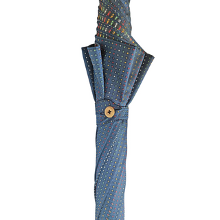 Handmade multicolor Malacca handle classic men's Italian umbrella top view